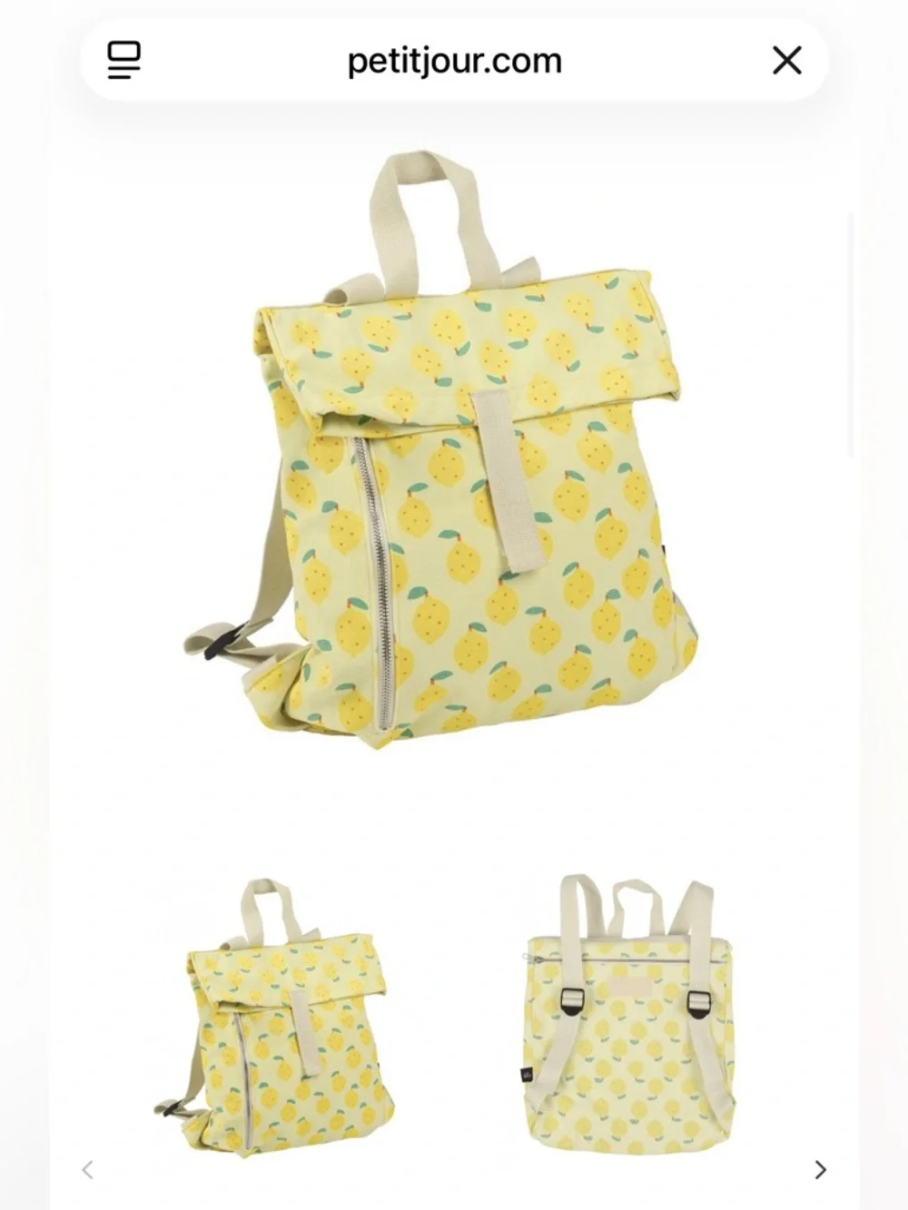 Maison Petit Jour Canvas Backpack